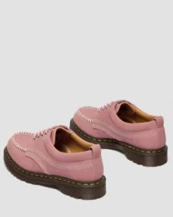 Zapatos Lowell Moc Toe de piel Nubuck in Rosa Empolvado