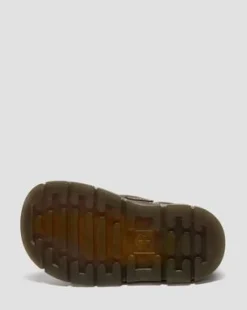 Zapatos Raffe Strap de piel Tumbled Nubuck para niños in Marrón Oscuro