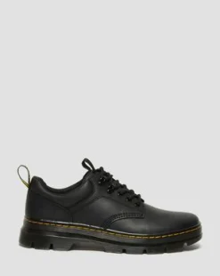 Zapatos utilitarios Reeder de piel Wyoming in Negro