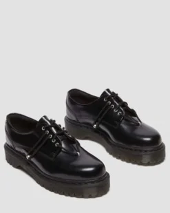 Zapatos Zeffir Bex de piel con 5 ojales&nbsp; in Negro