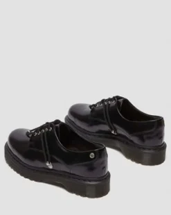 Zapatos Zeffir Bex de piel con 5 ojales&nbsp; in Negro