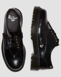 Zapatos Zeffir Bex de piel con 5 ojales&nbsp; in Negro