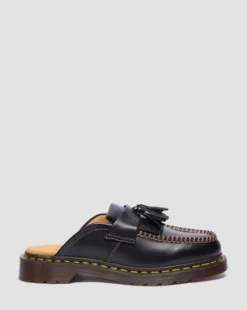 Zuecos Adrian de piel in Negro