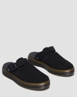Zuecos Carlson de ante in Negro