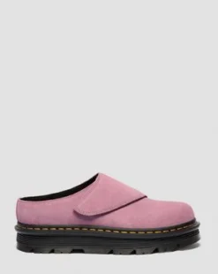 Zuecos con plataforma Zebzag Anywair de ante in Rosa Empolvado