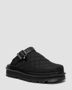 Zuecos de plataforma Zebzag Quilted in Negro