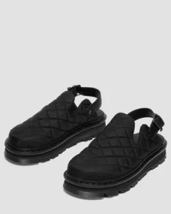 Zuecos de plataforma Zebzag Quilted in Negro