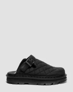 Zuecos de plataforma Zebzag Quilted in Negro