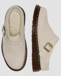 Zuecos Isham de ante con forro sintético in Vintage Taupe