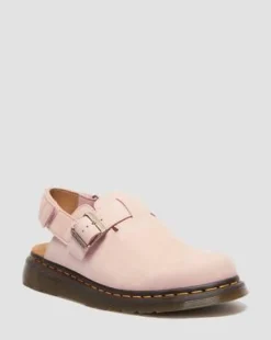 Zuecos Jorge Ii de piel Nubuck in Rosa Polvo