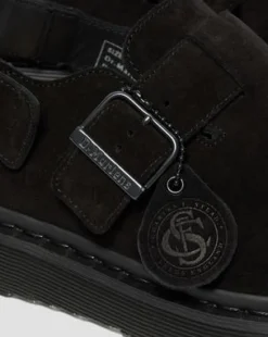 Zuecos Jorge Made in England de ante&nbsp; in Negro