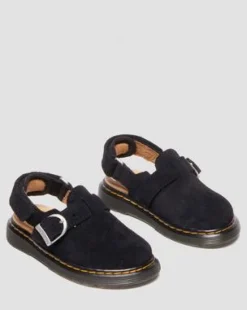 Zuecos Jorgie de ante para niños in Negro