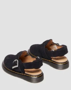 Zuecos Jorgie de ante para niños in Negro
